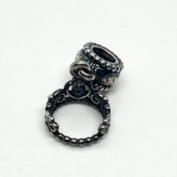 PANDORA 925 ALE CROWN MY PRINCESS CHARM STERLING SILVER TIARA HEART BEAD - Picture 11 of 13